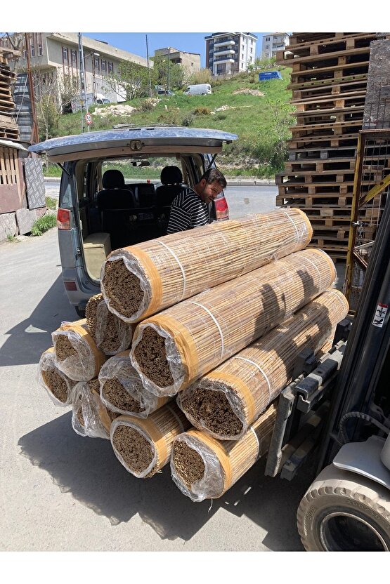 Kamış Hasır Gölgelik Bambu Çit 2 Metre X 5 Metre