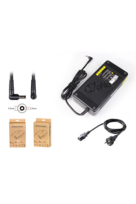 Monster uyumlu Abra A5 V18.5.3 Notebook Adaptörü, Laptop Şarj Cihazı 150W