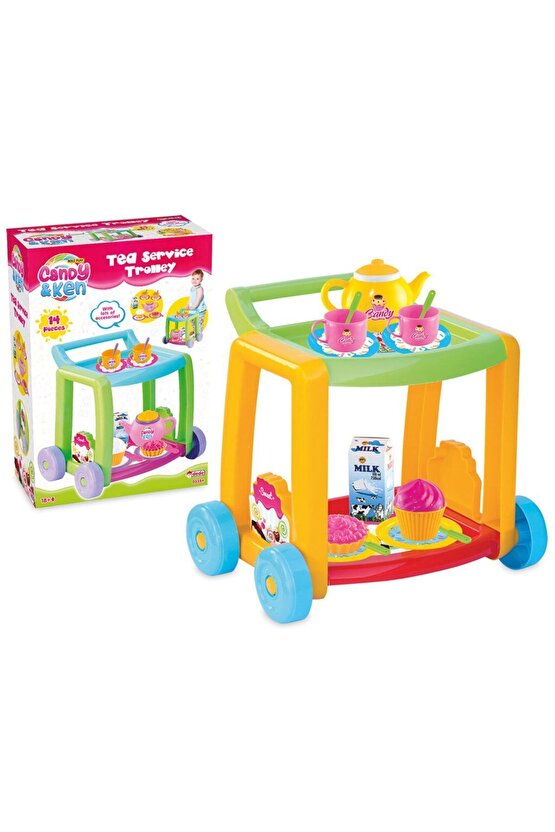 Candy & Ken Çay Servis Arabası - Mutfak Setleri - Ev Oyuncak Setleri