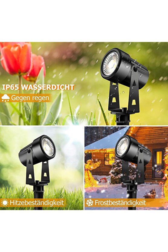 Alüminyum Gövde Gu10 Duy Kazıklı ve Duvar Konsollu Bahçe, Çiçek, Peyzaj, Ağaç Armatürü (Ampul Hariç)