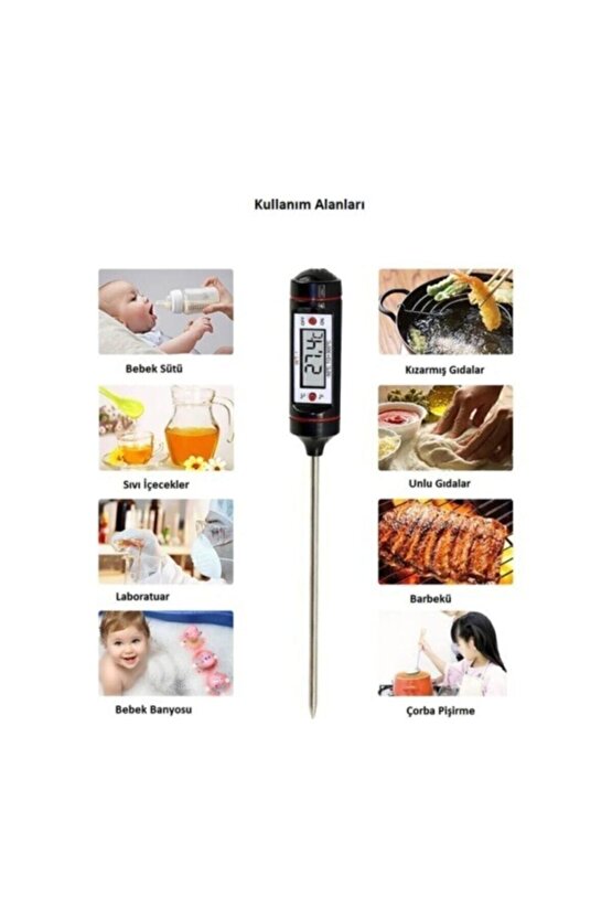 Tp-101  Tp101 Lcd Ekranlı Dijital Arac Klima Sıcaklık Dedektörü Su Süt Yogurt Sıvı Sıcaklık Ölçer