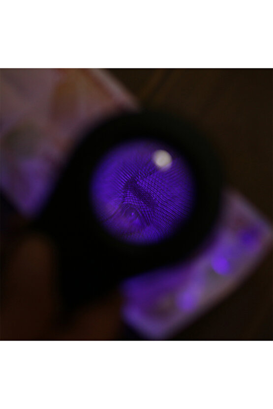 Ledli Mor Işıklı Büyüteç