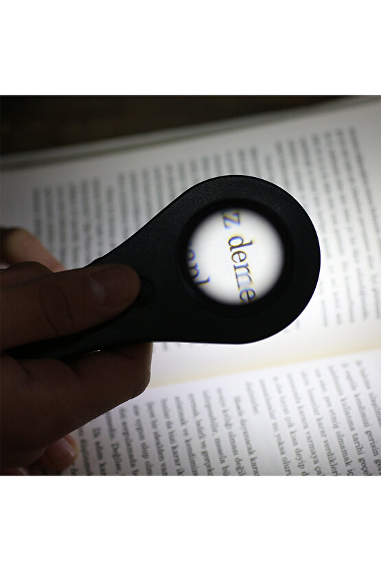 Ledli Mor Işıklı Büyüteç