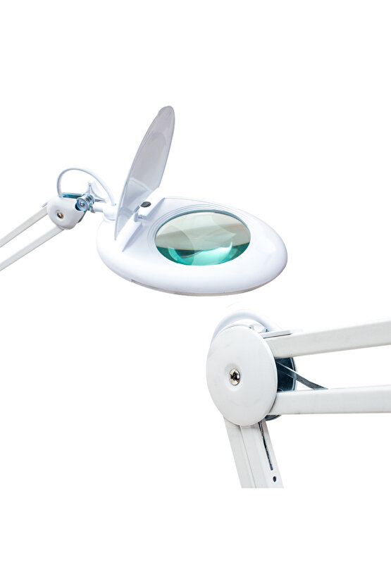 Art002 X01 Pm-4300 127Mm Mercekli 81 Ledli 5 Diopter Akrobat Büyüteç Masa Lambasi Bernami Yeni