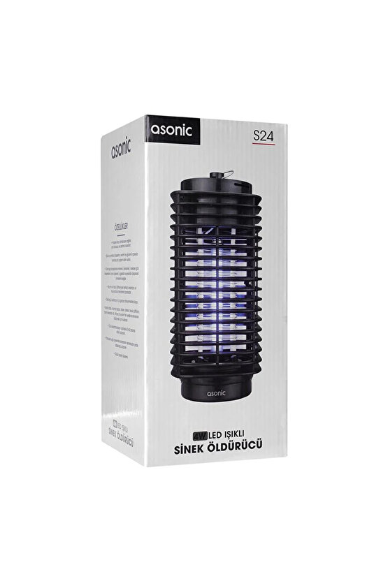 STD ASONIC S24 4 WATT SİYAH LED IŞIKLI SİNEK ÖLDÜRÜCÜ (4767) Klasik ( TEKLİDİR )