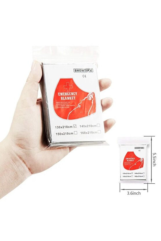 Kamp, Yürüyüş, Askeri Kullanım İçin Açık Hava Acil Durum Termal Battaniye Alüminyum Kurtarma Perdesi