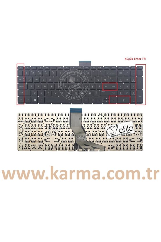 Hp 17-BS003nt Notebook Klavyesi, Laptop Tuş Takımı (Siyah TR)