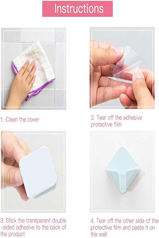 Silikon Fiş ve Kablo Tutucu – Kendinden Yapışkanlı, İkili Set, Çok Amaçlı, Üçgen Tasarım Organizer