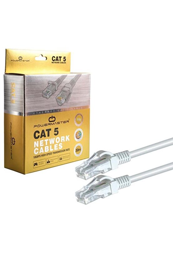Powermaster Cat5 30 Metre Rj45 Patch Network Ethernet İnternet Kablosu