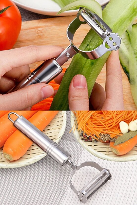 SN-26033 2 İn 1 Sebze-Meyve Kabuk Soyucu Çok Renkli CN