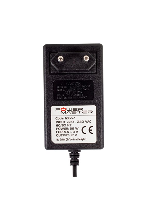 Pm-12667 12v 3a Adaptör 5.5x2.5 Uç