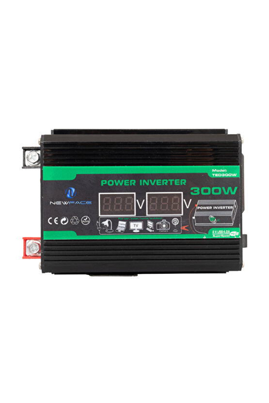 NEWFACE TED300W DİJİTAL EKRAN 12 VOLT 300 WATT MODIFIED SINUS POWER INVERTER