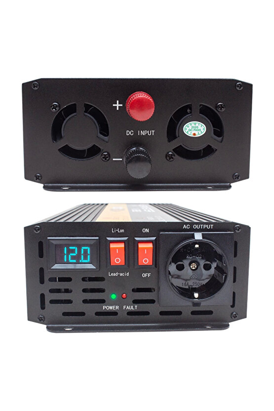 Pwr1500-12 Tek Dijital Ekran 12 Volt - 1500 Watt Modıfıed Sınus Wave Inverter