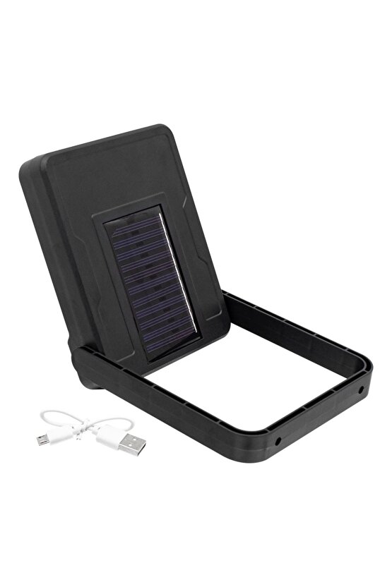 COB LEDLİ SOLAR PANELLİ ÇOK FONKSİYONLU LAMBA (4455)