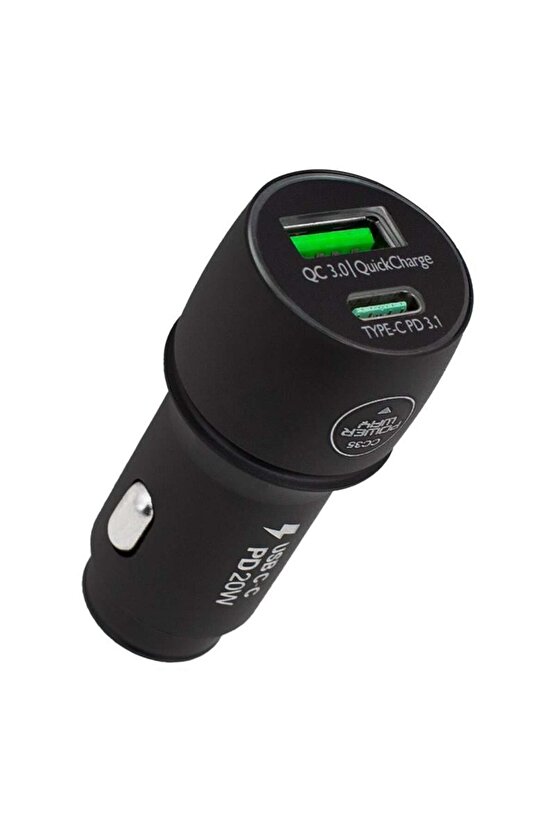 Powerway CC35 Yeni Nesil USB-C (iPhone To Type-C) Araç Şarj Seti (PD18W)