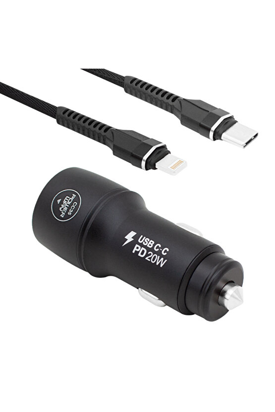 2 Cc35 Yeni Nesil Usb-c (İPHONE TO TYPE-C) Araç Şarj Seti (PD18W)