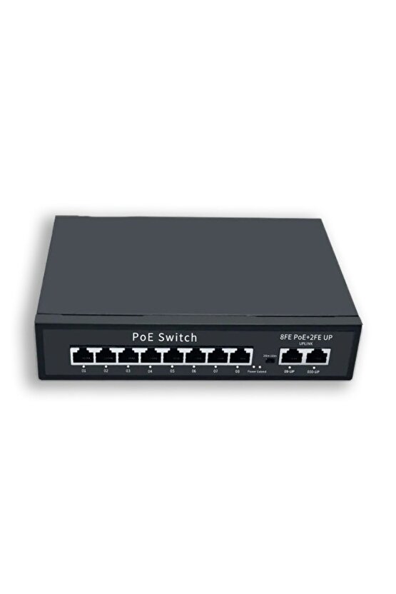 8 Port 10 100 Poe Swıtch 2 Uplınk 100m Ethernet 96w