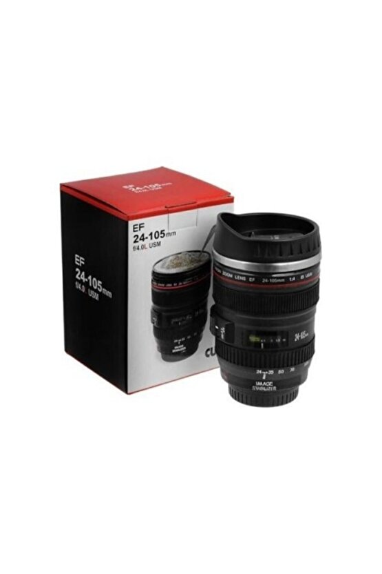 Objektif Görünümlü Kupa Bardak Objektif Termos