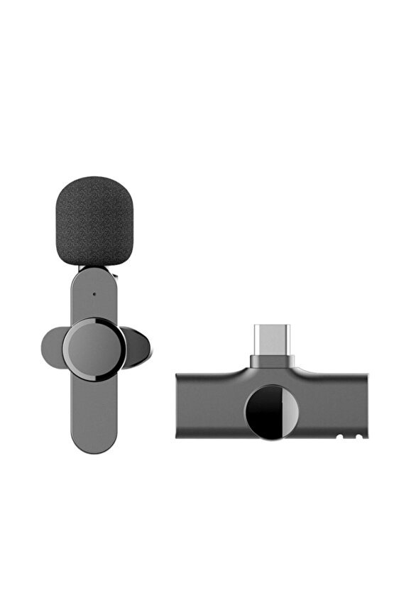 Hk-200a Type-c Uyumlu Wireless Youtuber Kablosuz Yaka Mikrofonu