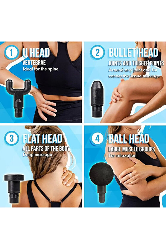 Kablosuz Adaptörlü Masaj Tabancası – Şarjlı Masaj Tabancası KH-320