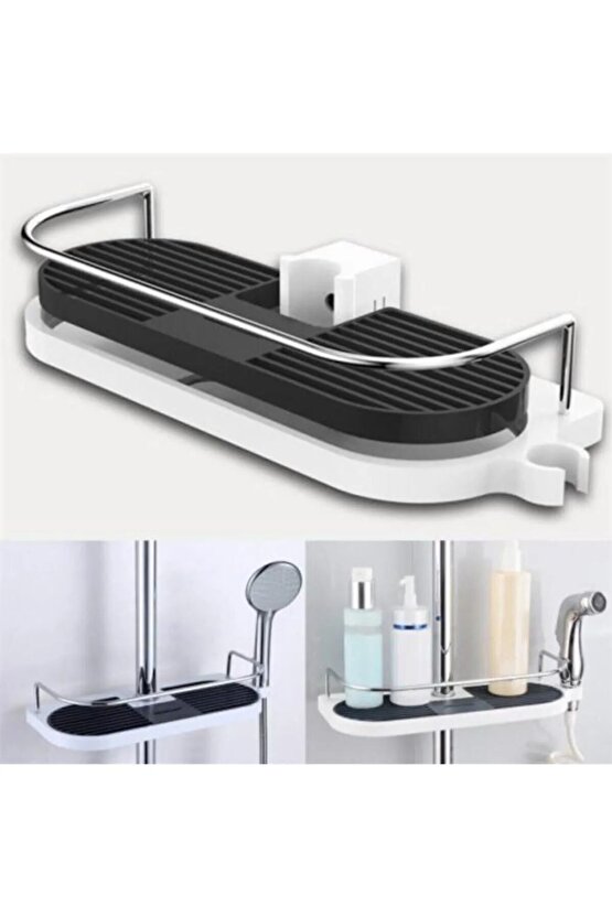 Banyo Raf Duş Depolama Raf Tutucu Şampuan Banyo Sabun Kutusu