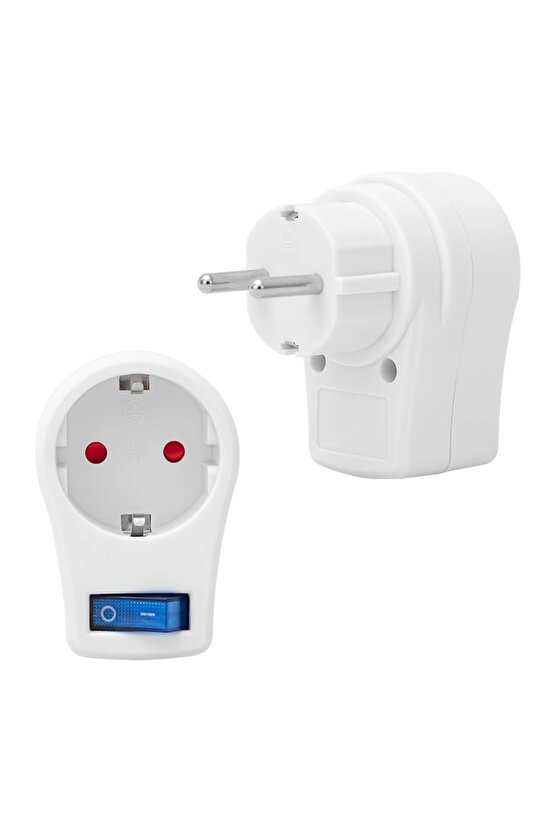 16816 TEKLİ BEYAZ ANAHTARLI AKIM KORUMALI PRİZ (10A-2510W) (İNTERNET SATIŞI 100 TL ALTI YASAK) (4533