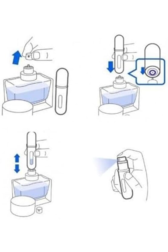 Optana 5ml Cep Parfüm Şişesi 1 ADET Seyahat Boy Çantalık Doldurulabilir Şişe, 503837