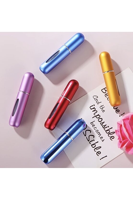 Doldurulabilir Mini Parfüm Şişesi Çanta İçi Mini Seyahat Yedek Cep Parfüm Şişesi 5 ml 1 Adet Gümüş
