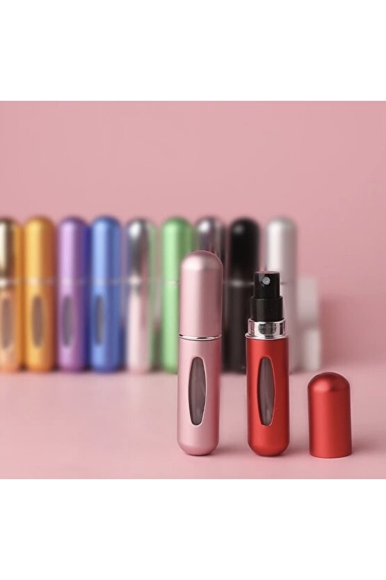 Doldurulabilir Mini Parfüm Şişesi Çanta İçi Mini Seyahat Yedek Cep Parfüm Şişesi 5 ml 1 Adet Gümüş