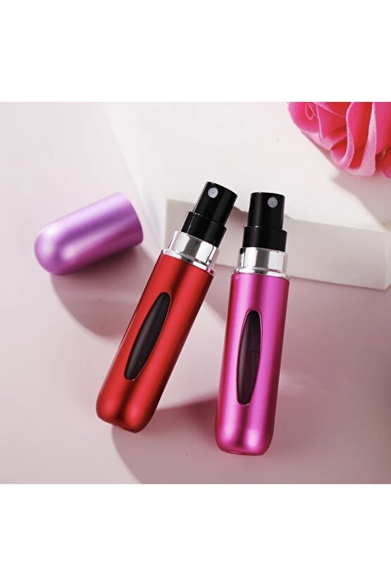 Doldurulabilir Mini Parfüm Şişesi Çanta İçi Mini Seyahat Yedek Cep Parfüm Şişesi 5 ml 1 Adet Gümüş