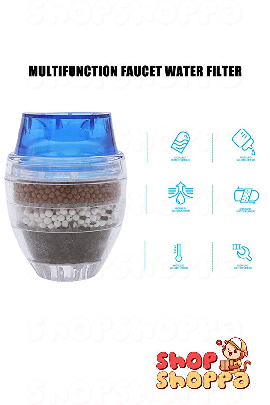 5 Katmanlı Aktif Karbon Su Arıtma Aparatı, Su Temizleme Filtresi, Musluk Başlığı, Musluk Ucu