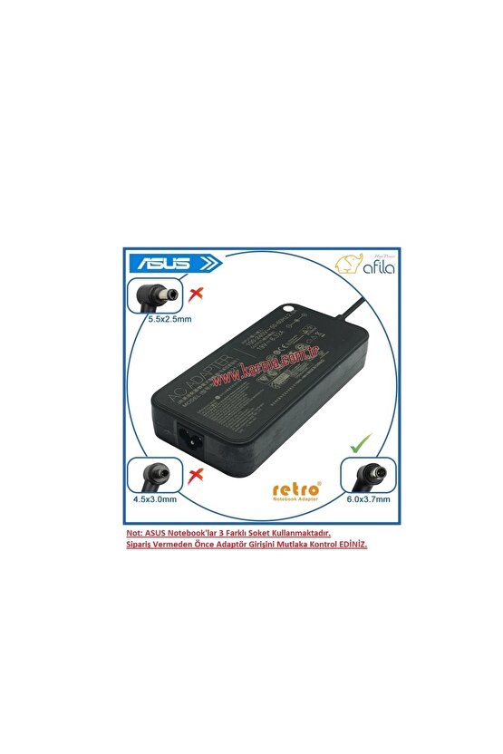 Asus G531GU-AL188T Notebook Adaptörü, Şarj Aleti Cihazı 150W (Orijinal Üretici)