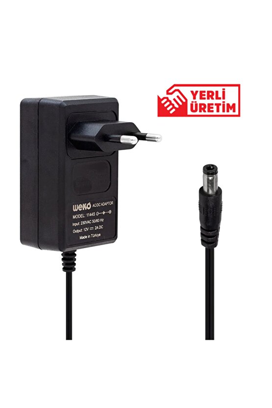 C9u-3l Shopzum 12 Volt - 2 Amper 5.5*2.5 Uçlu Yerli Üretim Plastik Kasa Priz Tipi Adaptör