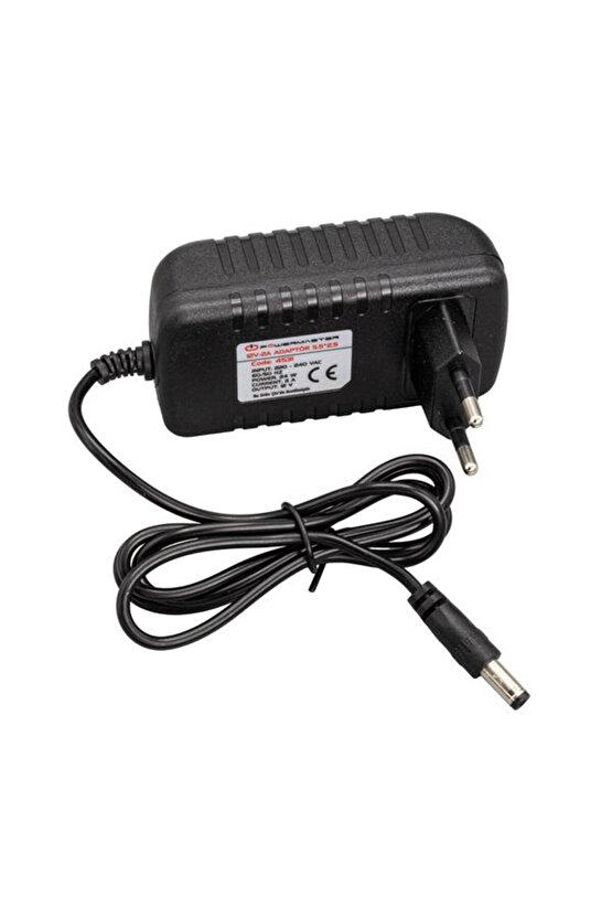 Pm-4531 12 Volt - 2 Amper 5.5*2.5 Mm Uçlu Plastik Kasa Priz Tipi Adaptör