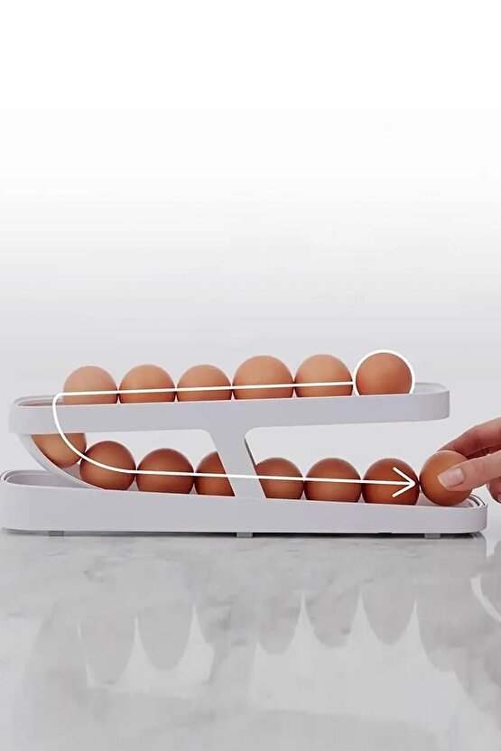 Buzdolabı Yumurta Organizeri, 14 Yumurta Kapasiteli Saklama Düzenleyici, Kullanışlı Organizer Kabı