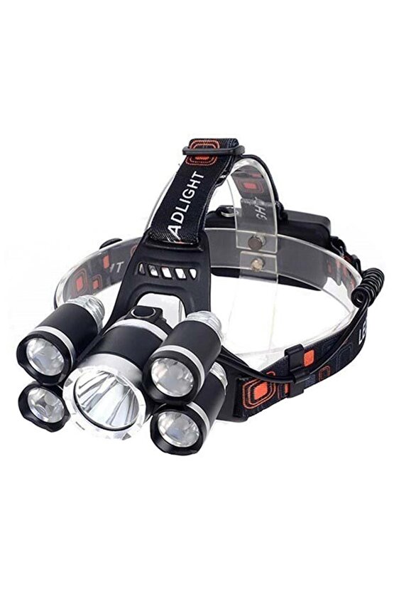 MX-501 5 Power Ledli Su Geçirmez 18650 Pilli Şarj Edilebilir Kafa Feneri