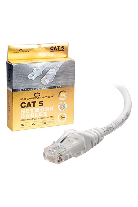 PM-2047 Cat5 15 Metre RJ45 Patch Network Ethernet İnternet Kablosu