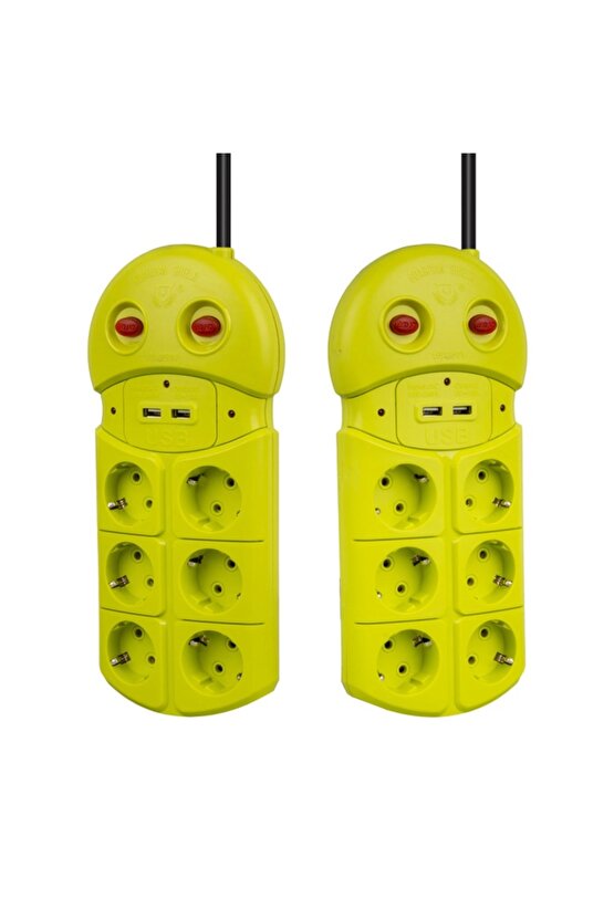 VEA VE-970USB 6LI 2 USBLİ 1.5 METRE GRUP PRİZ