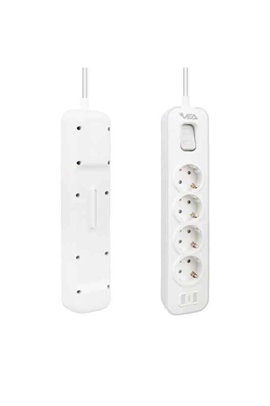 VE-NOVA104 A Class 4lü Anahtarlı 1.5 Metre Grup Priz