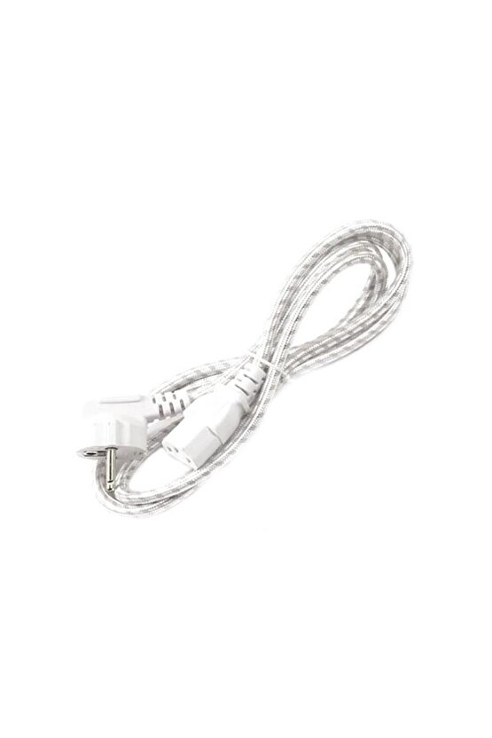 1. Kalite C7 Power Kablosu 1.5 Metre – Beyaz Örgü Kaplama