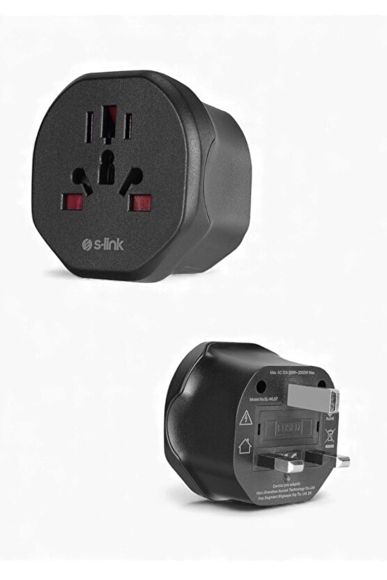 Universal UK Priz Dönüştürücü – Türk Tipi Fişi İngiltere Tipi Fişe Çeviren Seyahat Adaptörü