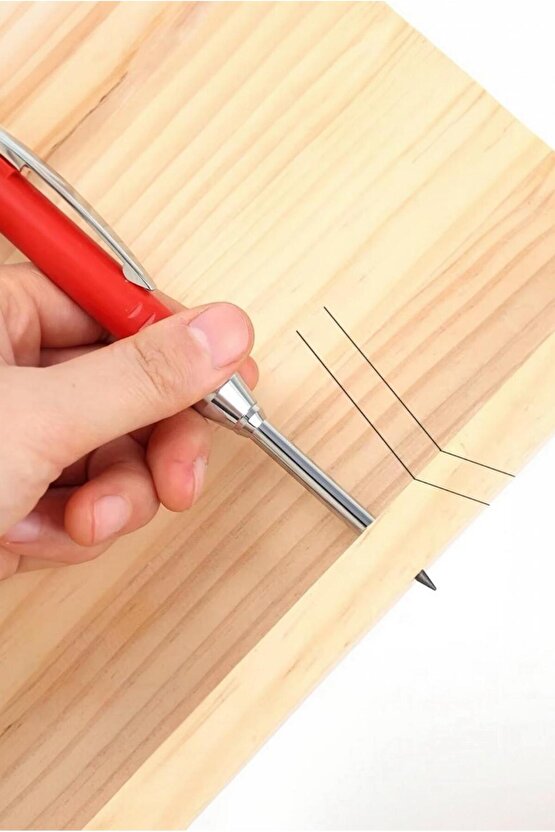 1 ADET Derin Dip Delik İşaretleme Kalemi – Marangoz Kurşun Kalemi Uzun Uçlu Model