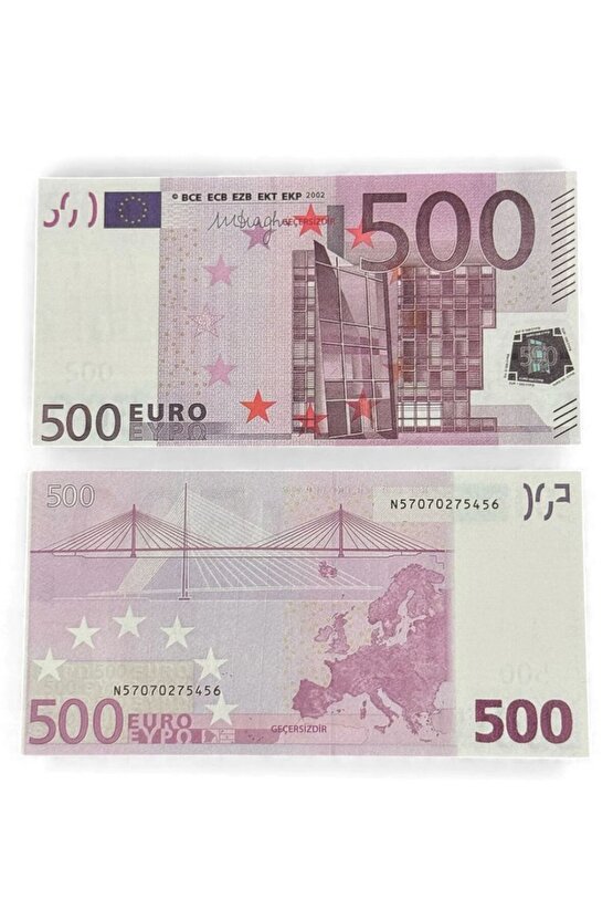 2 Deste 500 € Görünümlü Oyun Parası – Düğün Atma, Kına, Koleksiyon, Film Parası