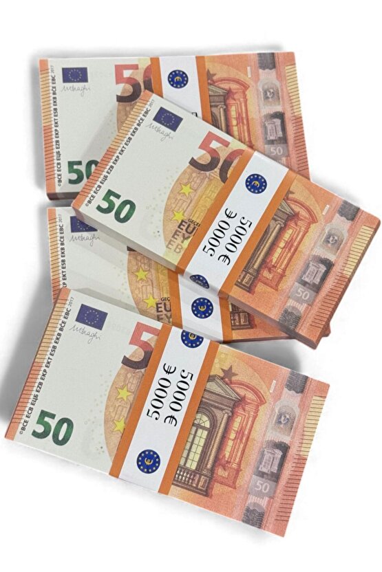 4 Deste 50 € Şaka Parası – Düğün Atma, Kına, Parti, Film, Fotoğraf ve Dekor İçin 50 EURO