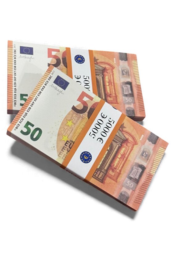 Gerçek Görünümlü 2 Deste 50 € Oyun Parası – Düğün Atma, Koleksiyon ve Şaka Amaçlı 50 EURO