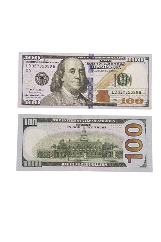 2 Deste Dekoratif 100$ Oyun Parası – Düğün, Şaka, Film, Fotoğraf, Koleksiyon