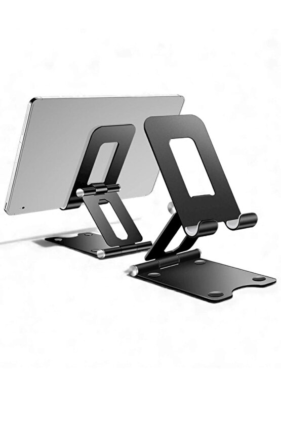 Katlanabilir Metal Masaüstü Telefon Standı – Ayarlanabilir Açı, Kaymaz Taban