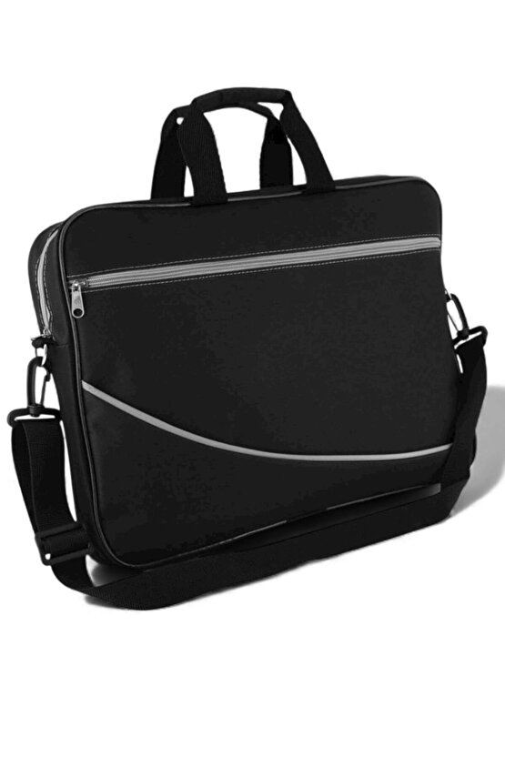 15.6″ Bilgisayar Notebook Sırt Çantası Siyah Gri – Ergonomik, Suya Dayanıklı Kumaş