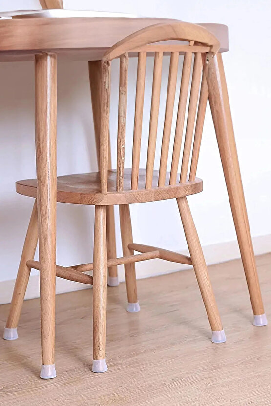 6 Adet Silikon Masa Sandalye Koruyucu, Masa Sandalye Kaydırmaz, Zemin Koruyucu