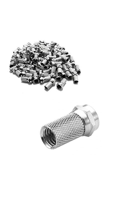 F Konnektör Rg6u6 Geniş 100lü Paket